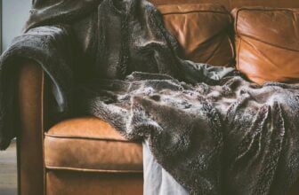 brown leather sofa
