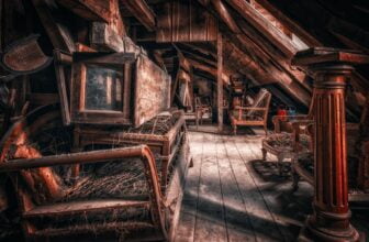 a room with a lot of furniture inside of it