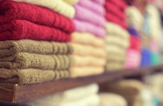 assorted-color towels